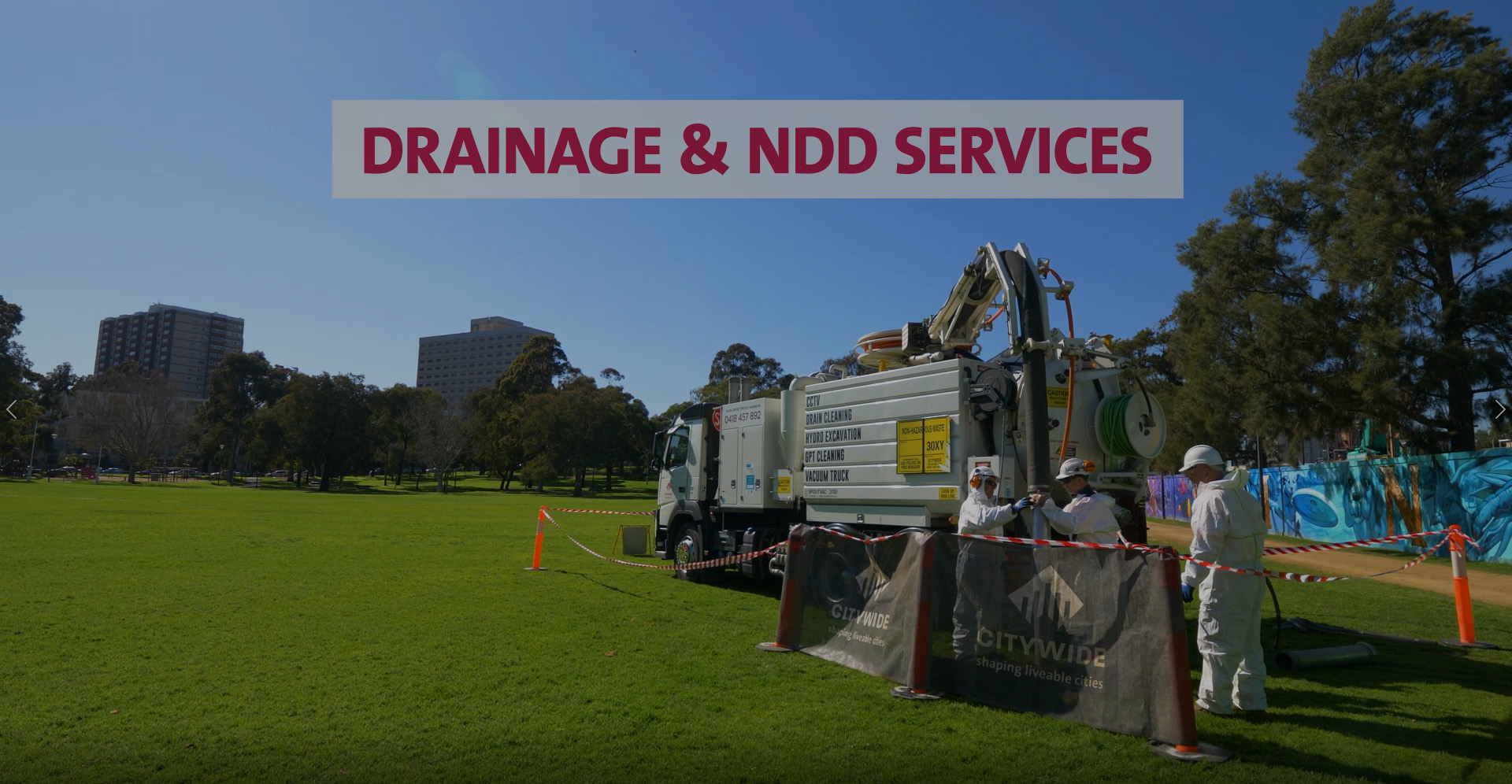 Drainage NDD Showcase services banner Drainage NDD Showcase services banner